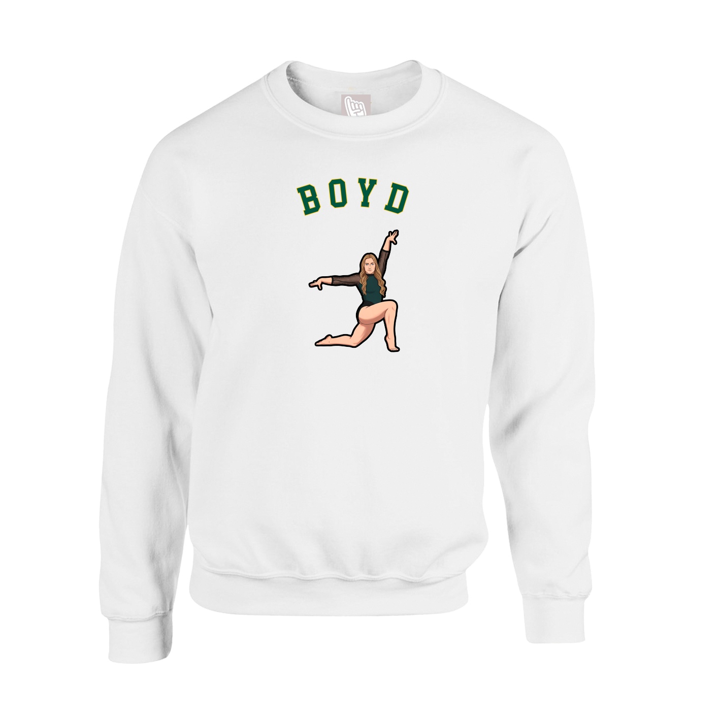 Fleece Crew — Shirsey Arch in White