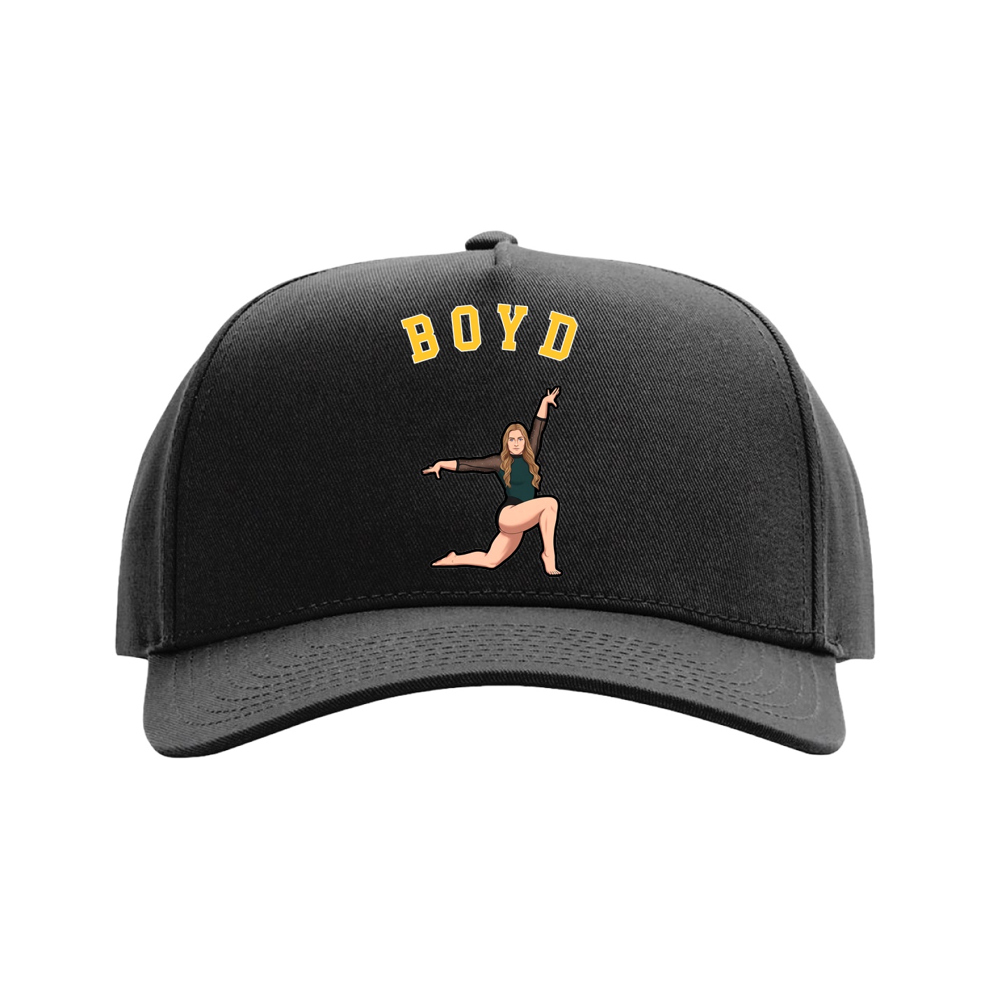 Full Fabric Five-Panel Champ Cap — Shirsey Arch in Black