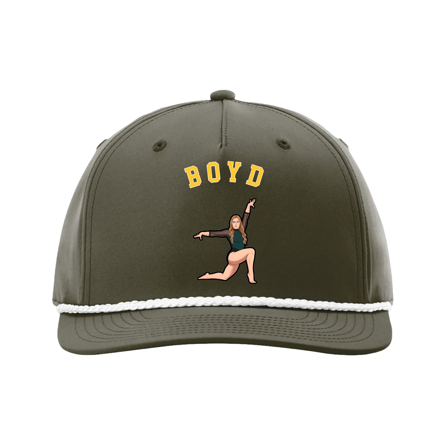 Five-Panel Classic Rope Cap — Shirsey Arch in Green