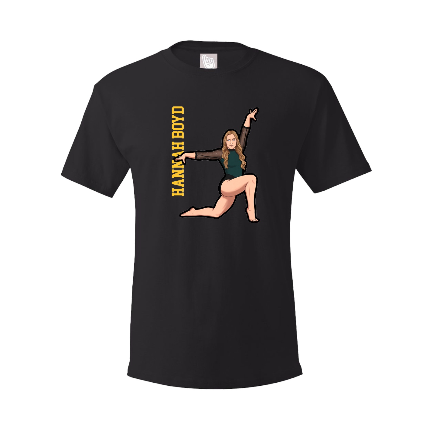 Youth Tee — Name Vertical in Black