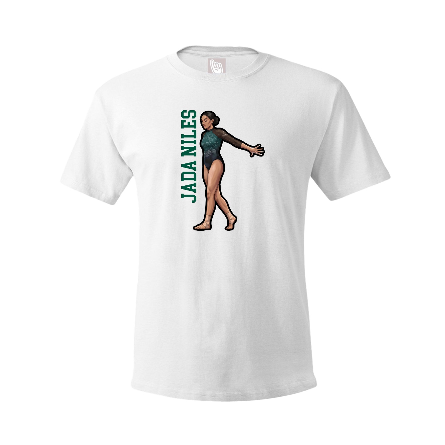 Youth Tee — Name Vertical in White