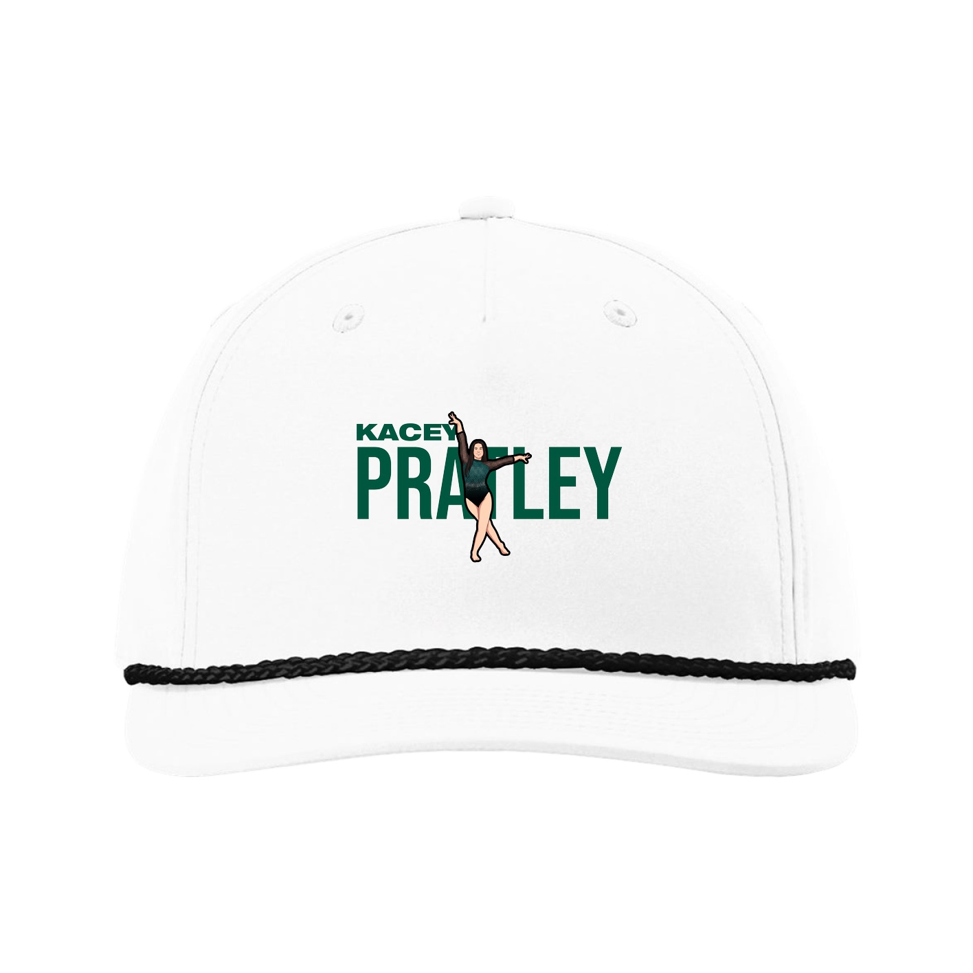 Five-Panel Classic Rope Cap — Player Name in White