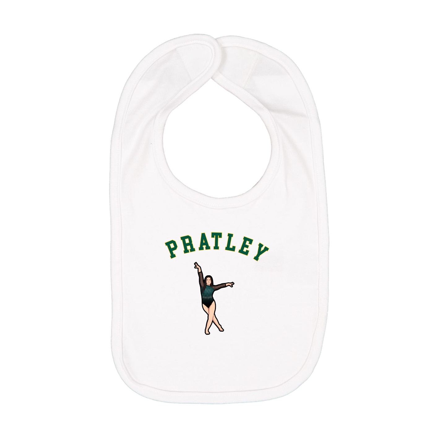 Infant Bib — Shirsey Arch in White