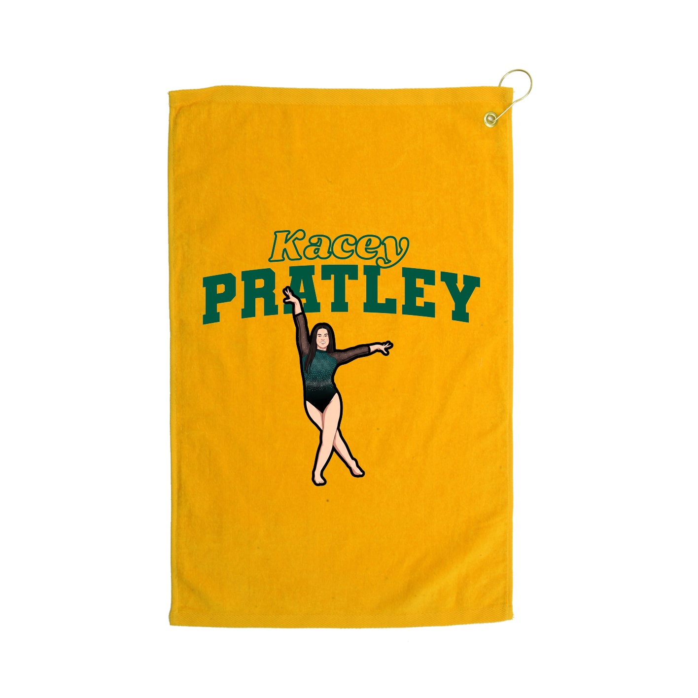 Golf Towel — Name Arch in Gold