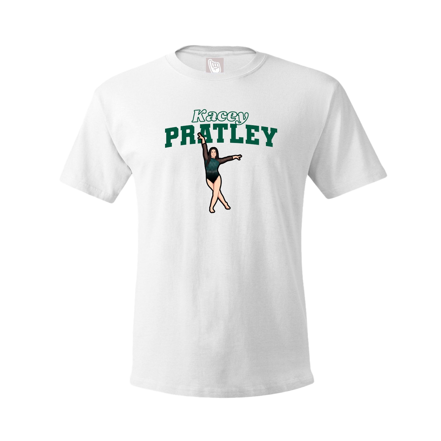 Youth Tee — Name Arch in White