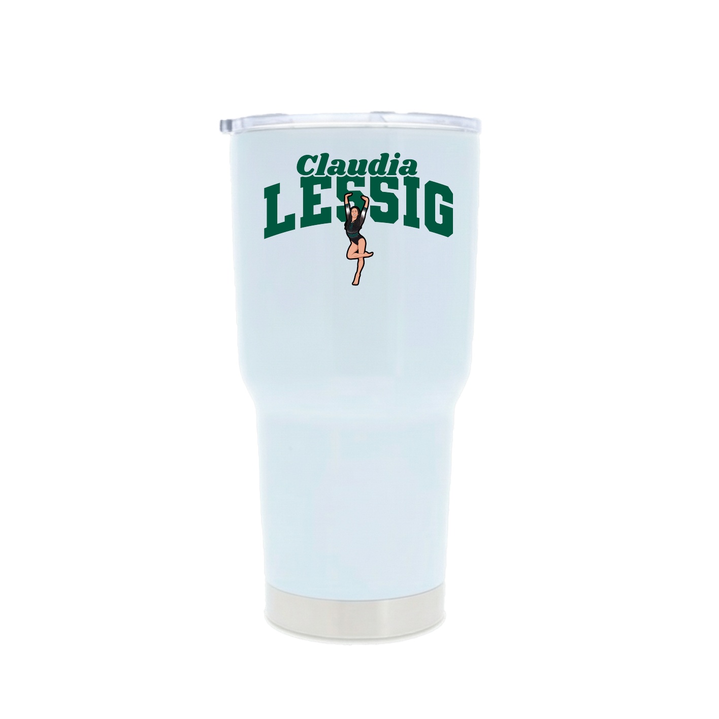 30oz Stainless Steel Tumbler — Signature Arch in White