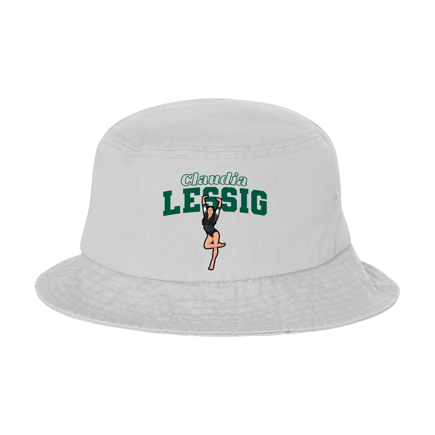 Bucket Cap — Name Arch in White