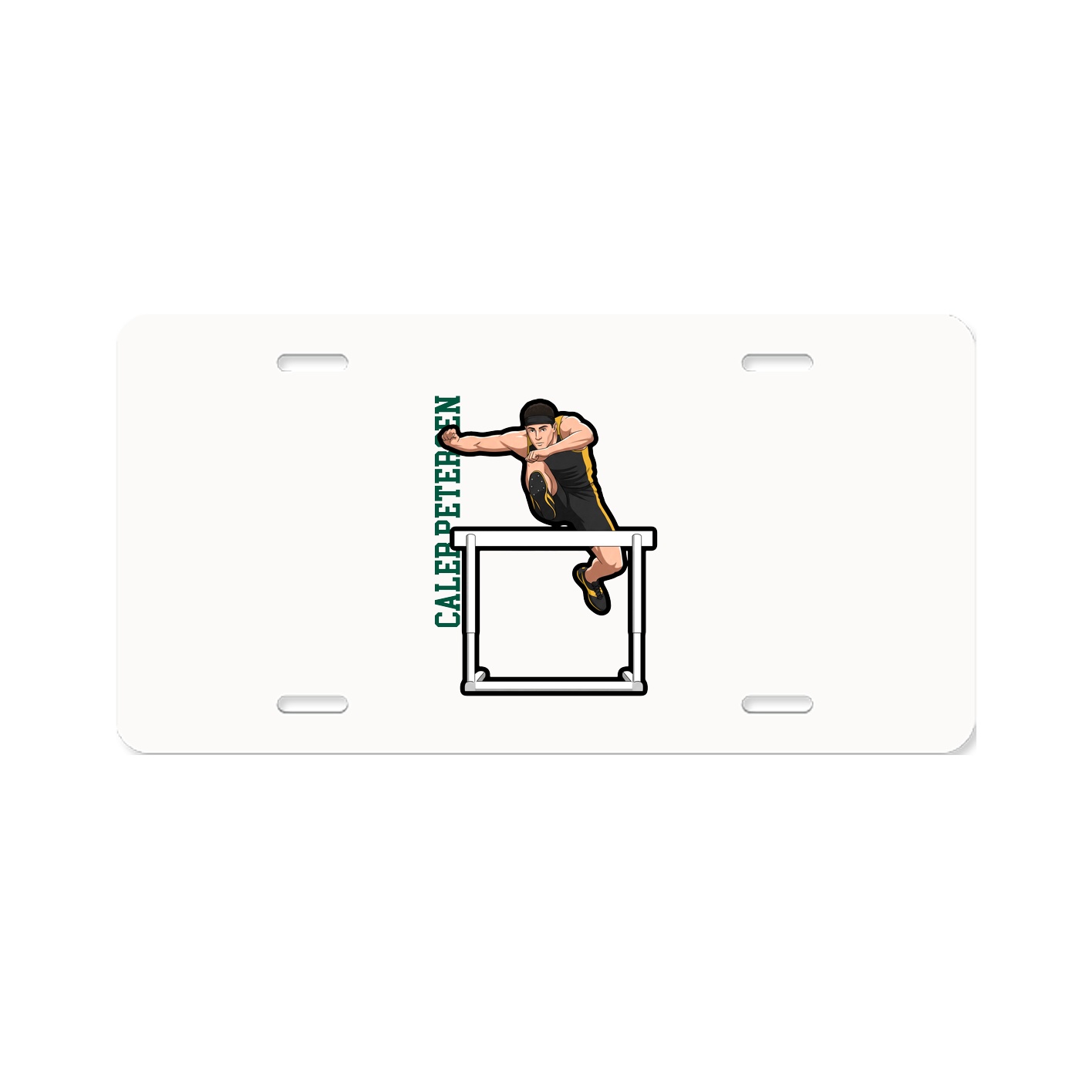 License Plate — Name Vertical in Classic