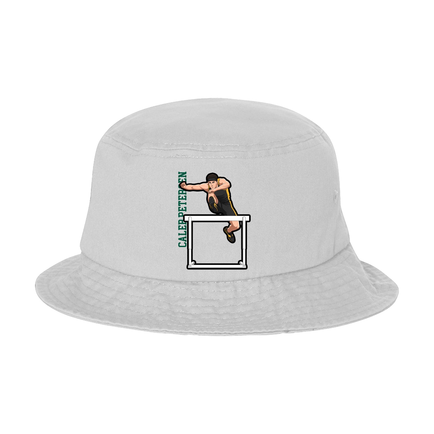 Bucket Cap — Name Vertical in White