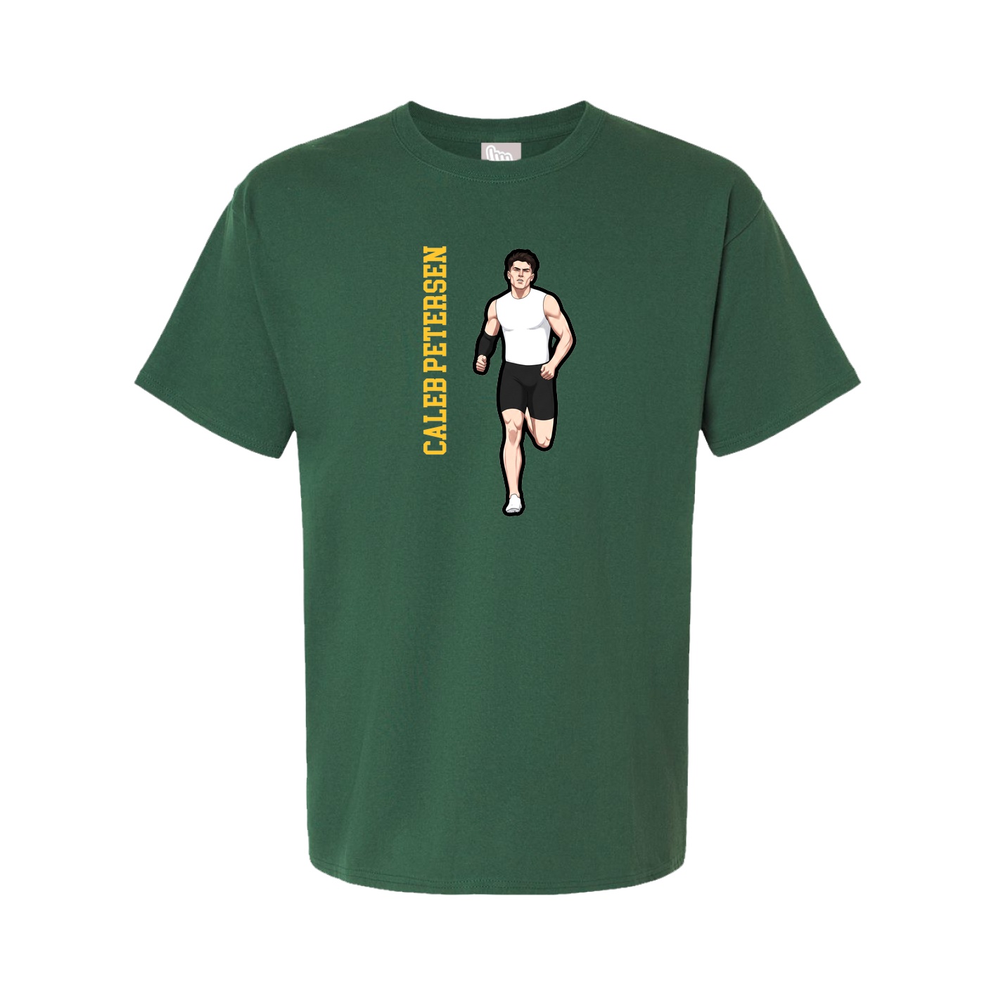 Youth Tee — Name Vertical in Green
