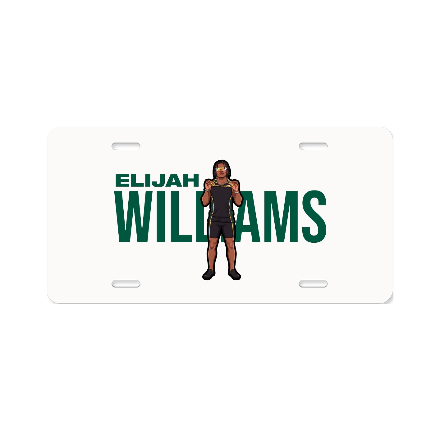 License Plate — Player Name in Classic