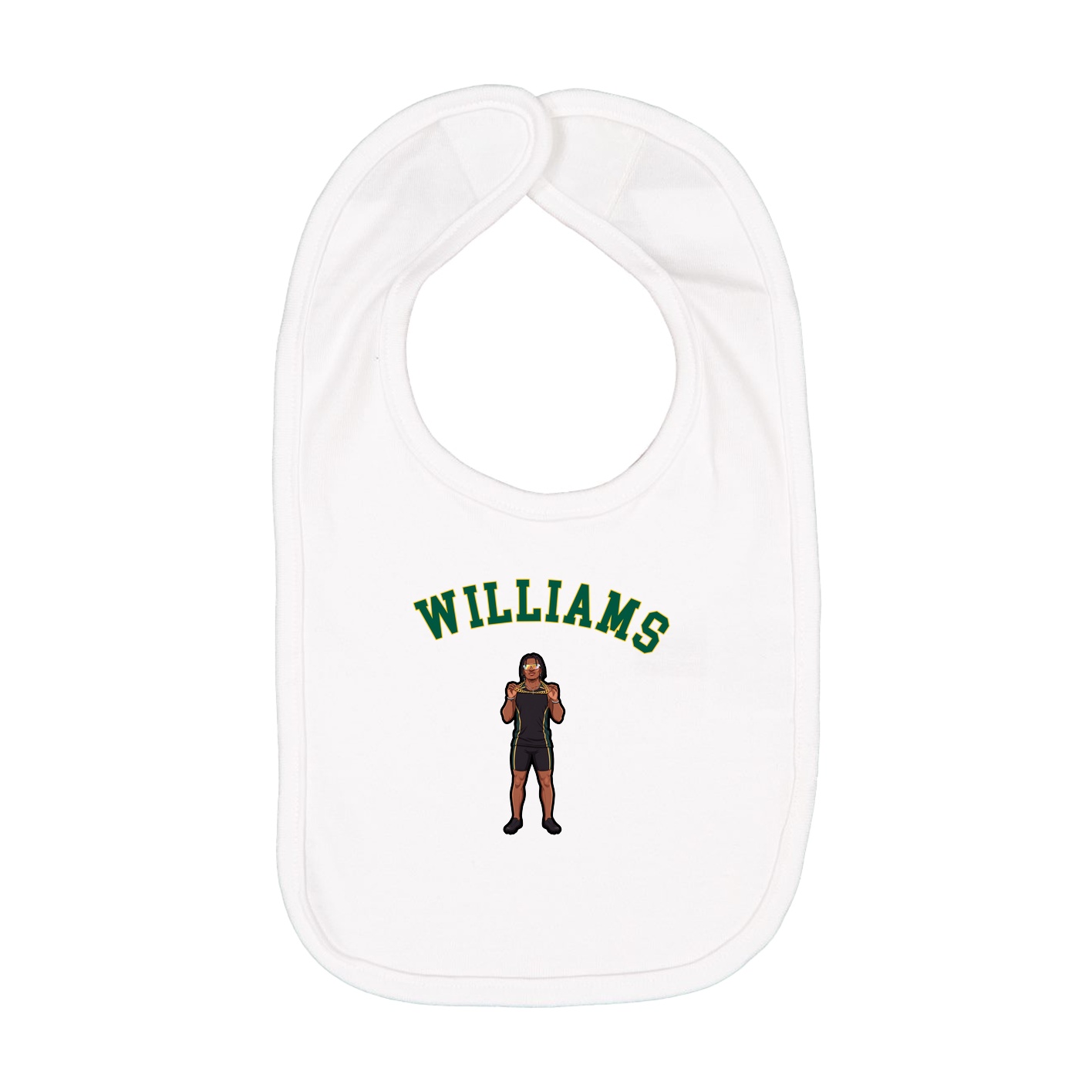 Infant Bib — Shirsey Arch in White