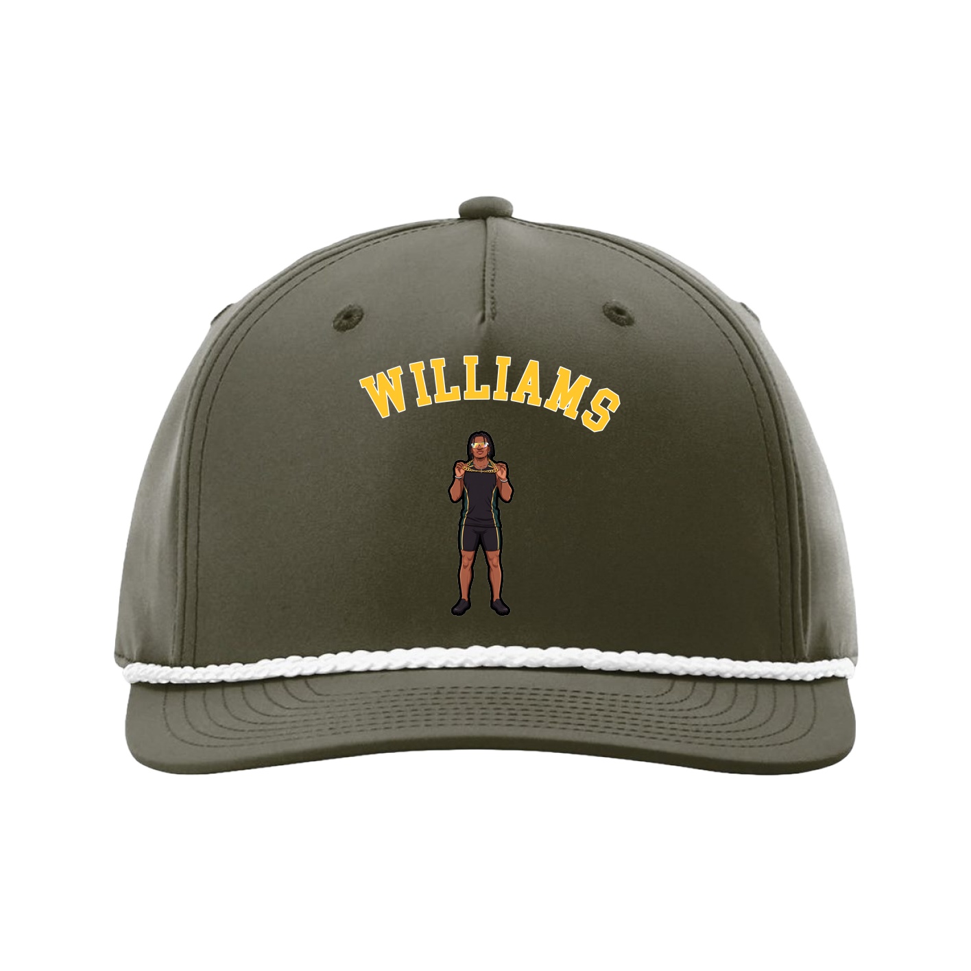 Five-Panel Classic Rope Cap — Shirsey Arch in Green