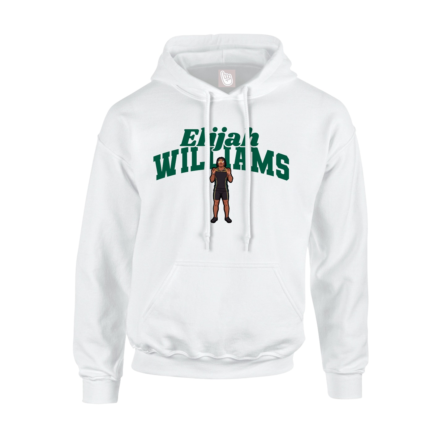 Hoodie — Signature Arch in White