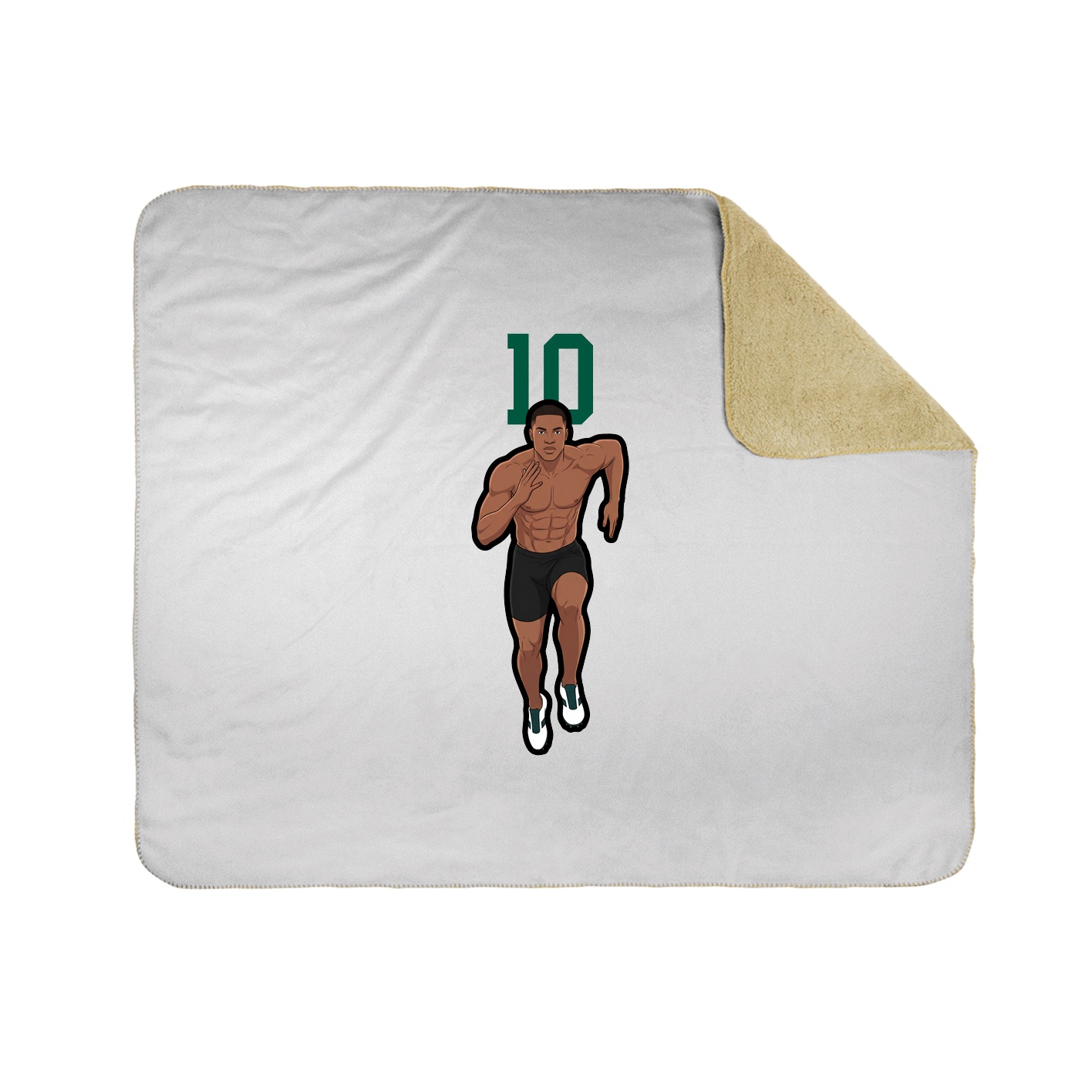 Throw Blanket — Number Top in White