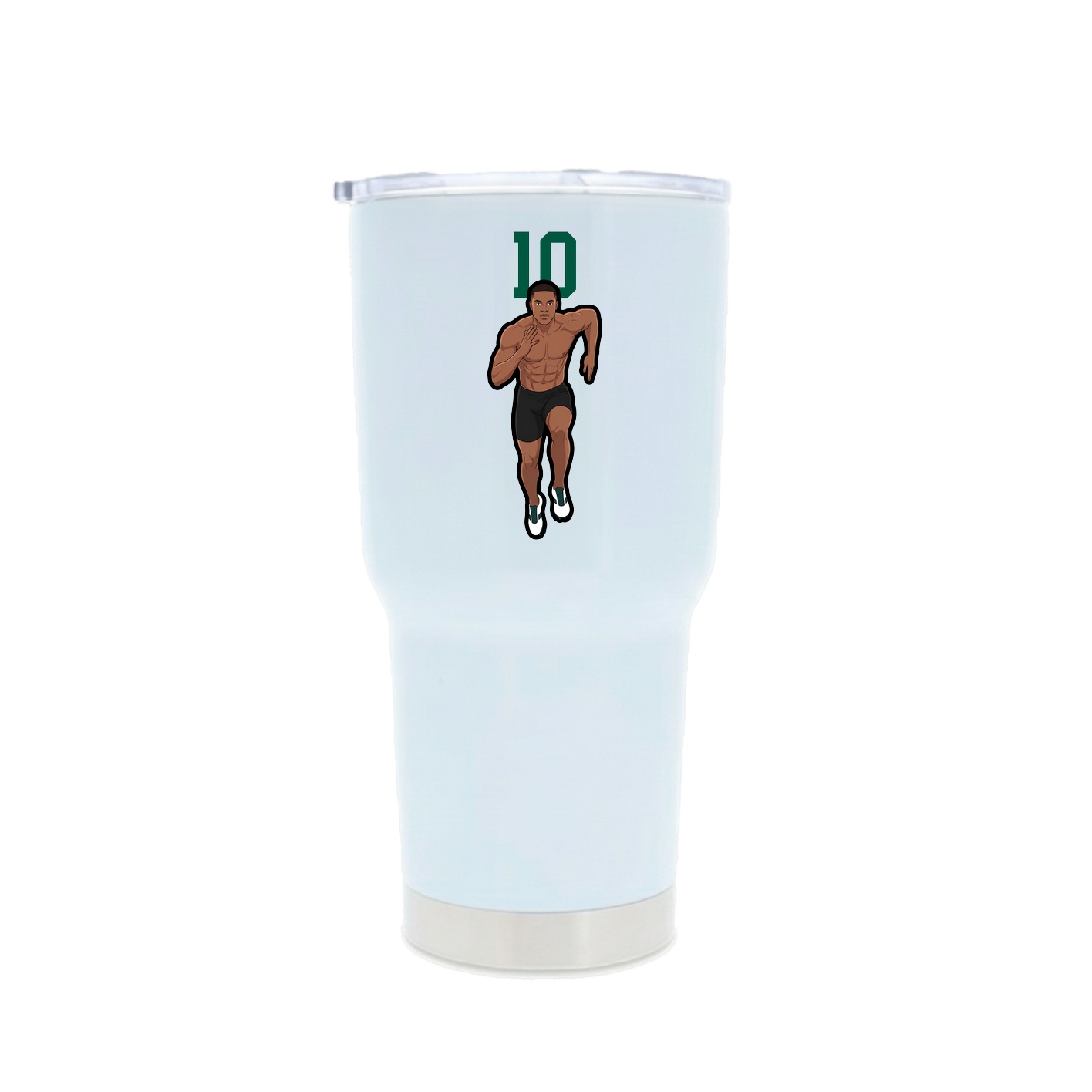 30oz Stainless Steel Tumbler — Number Top in White