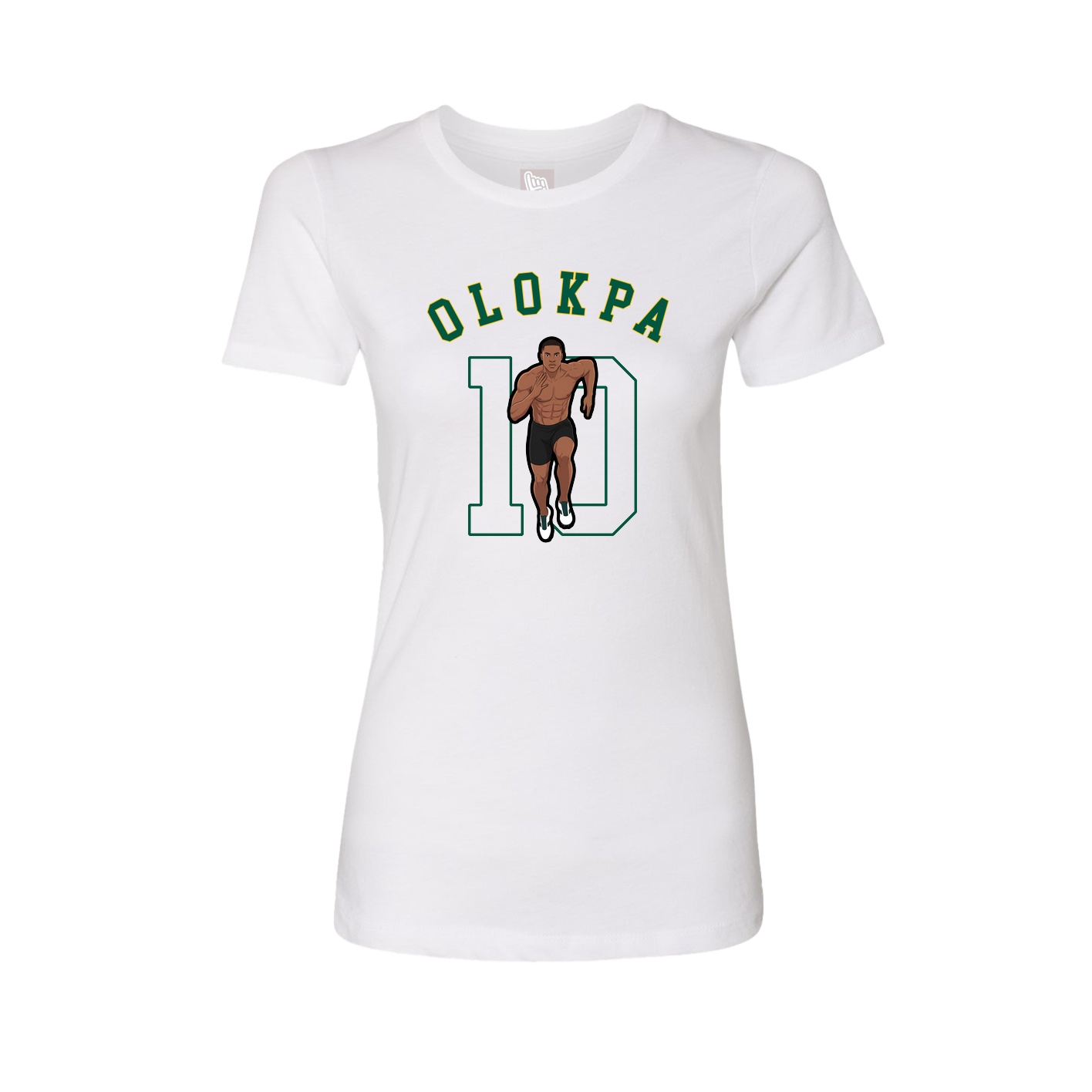 Fitted Women's Tee — Shirsey Arch in White