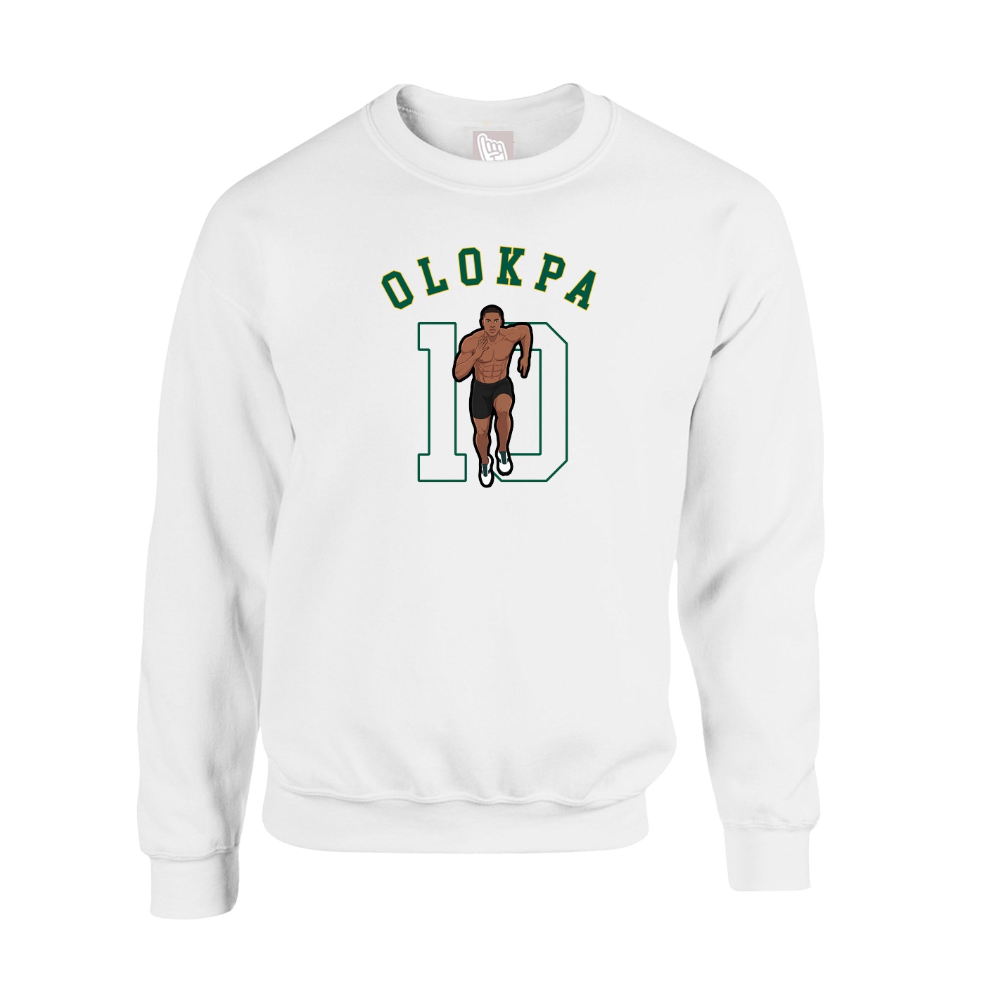 Fleece Crew — Shirsey Arch in White