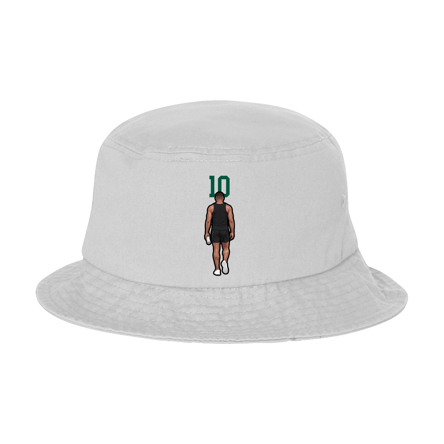 Bucket Cap — Number Top in White
