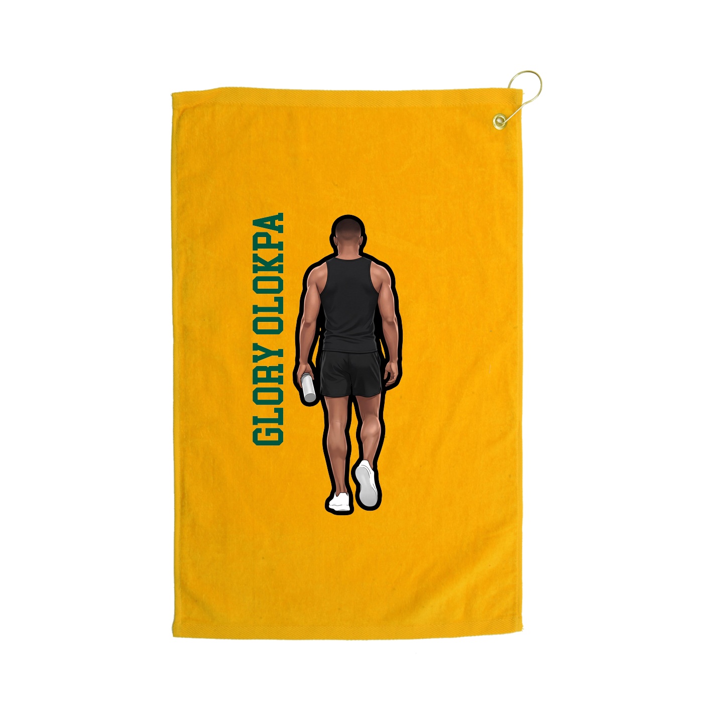 Golf Towel — Name Vertical in Gold