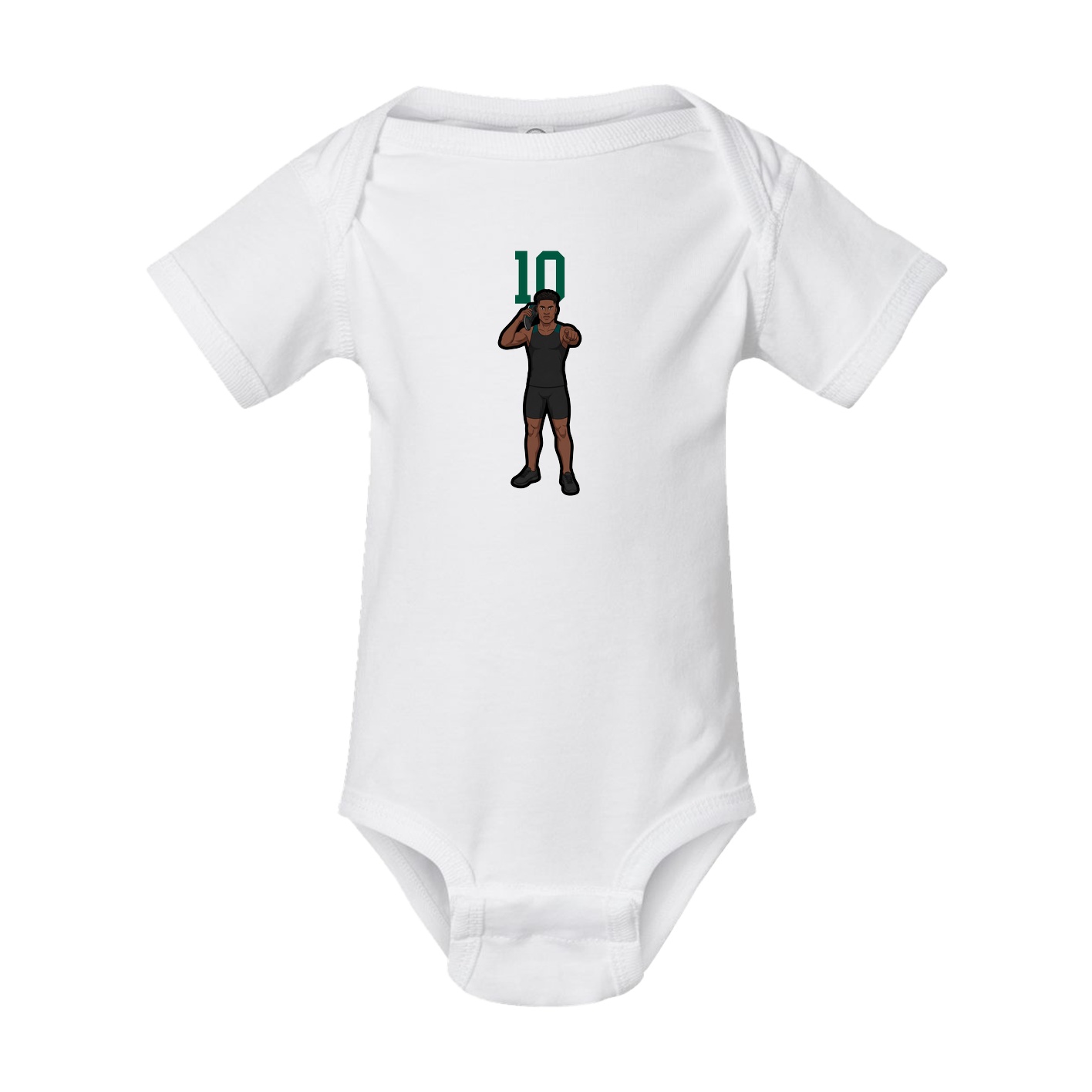Baby Onesie — Number Top in White