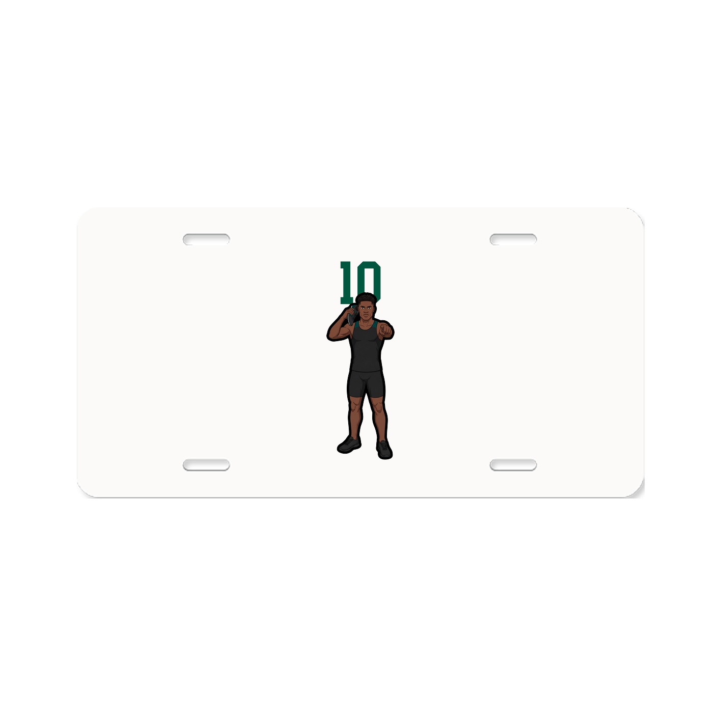 License Plate — Number Top in Classic