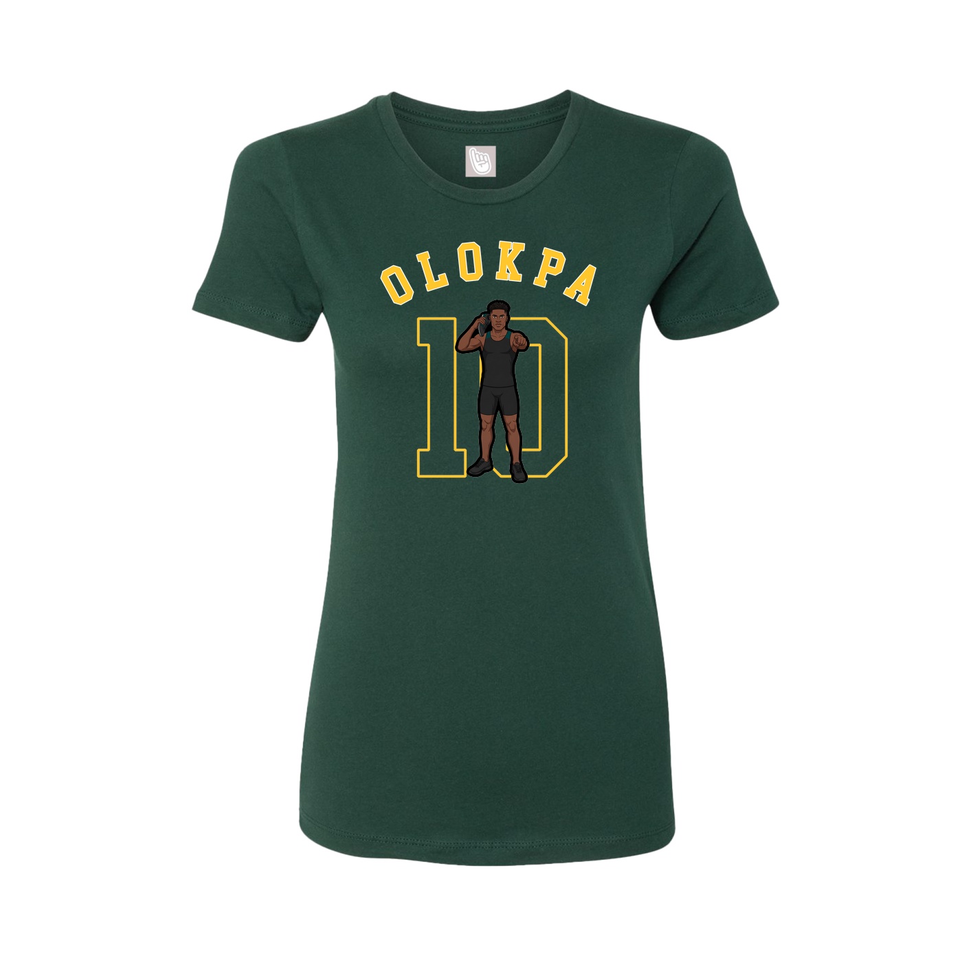 Fitted Women's Tee — Shirsey Arch in Green