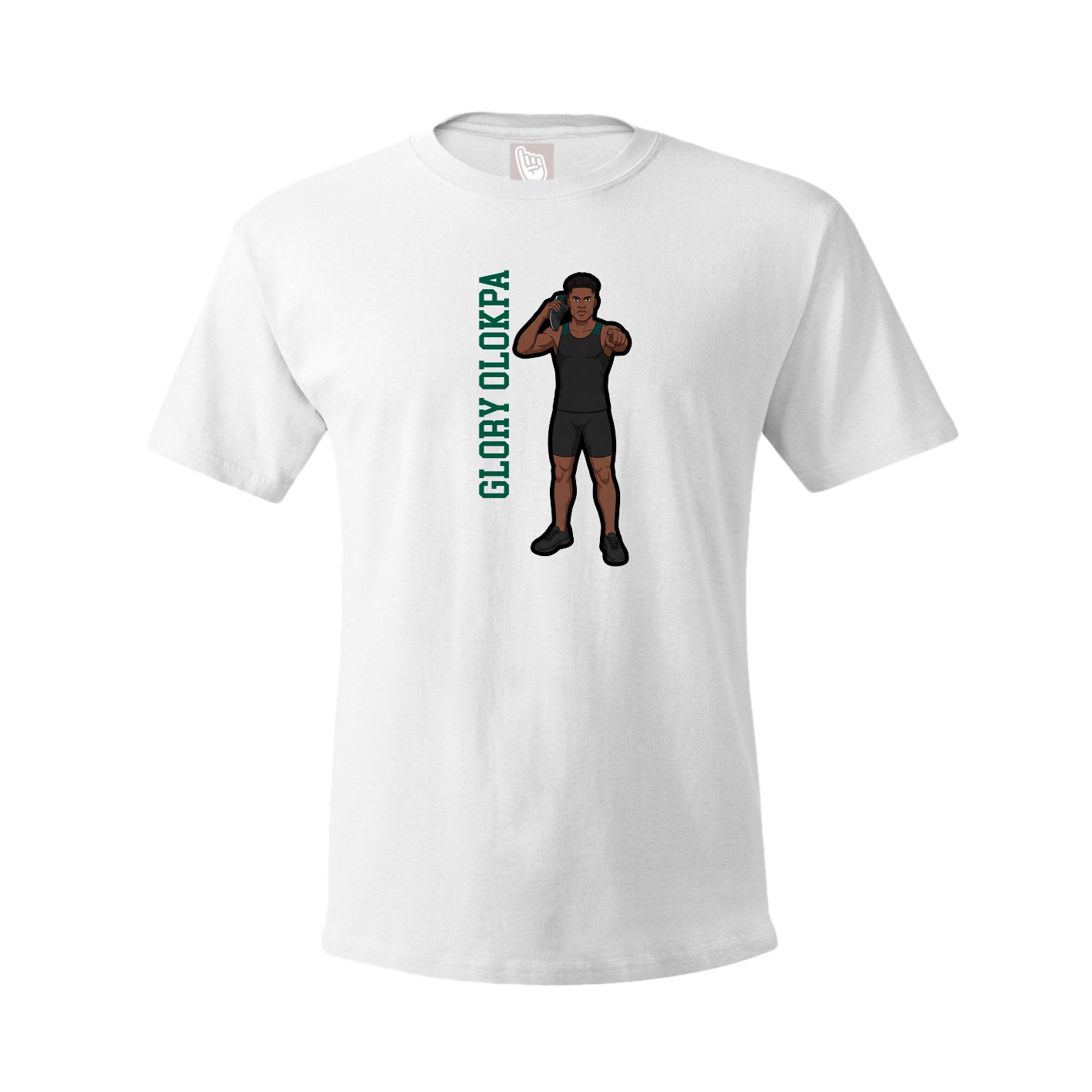 Youth Tee — Name Vertical in White