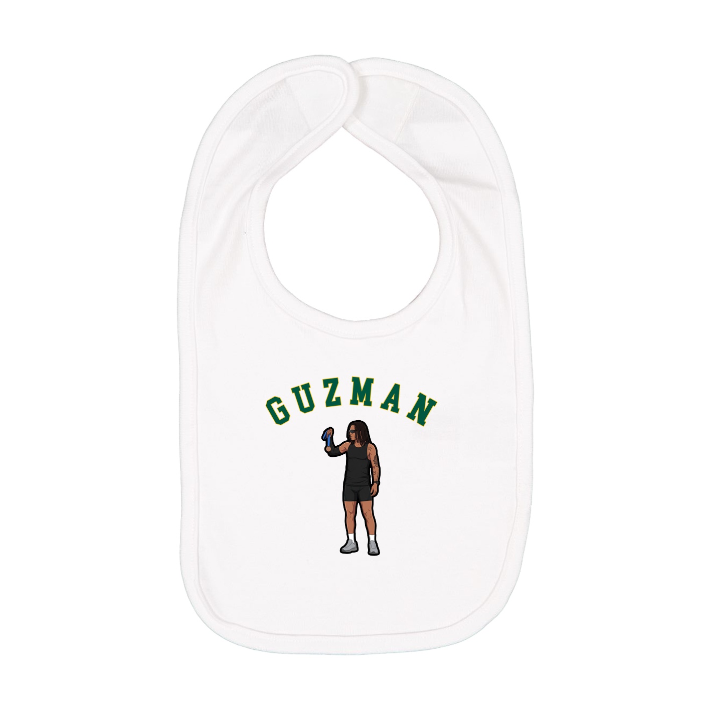 Infant Bib — Shirsey Arch in White