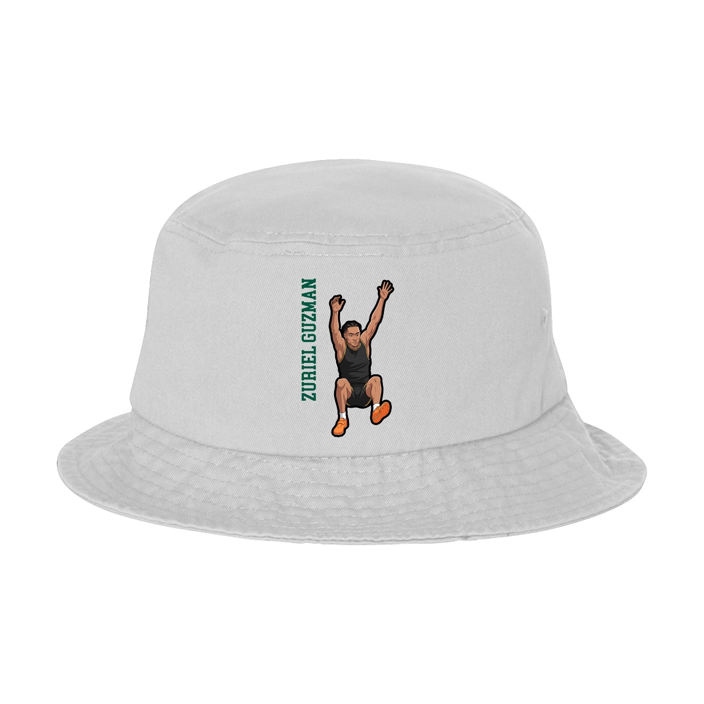 Bucket Cap — Name Vertical in White