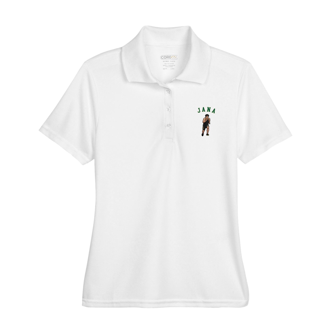 Womens Performance Polo — Shirsey Arch in White