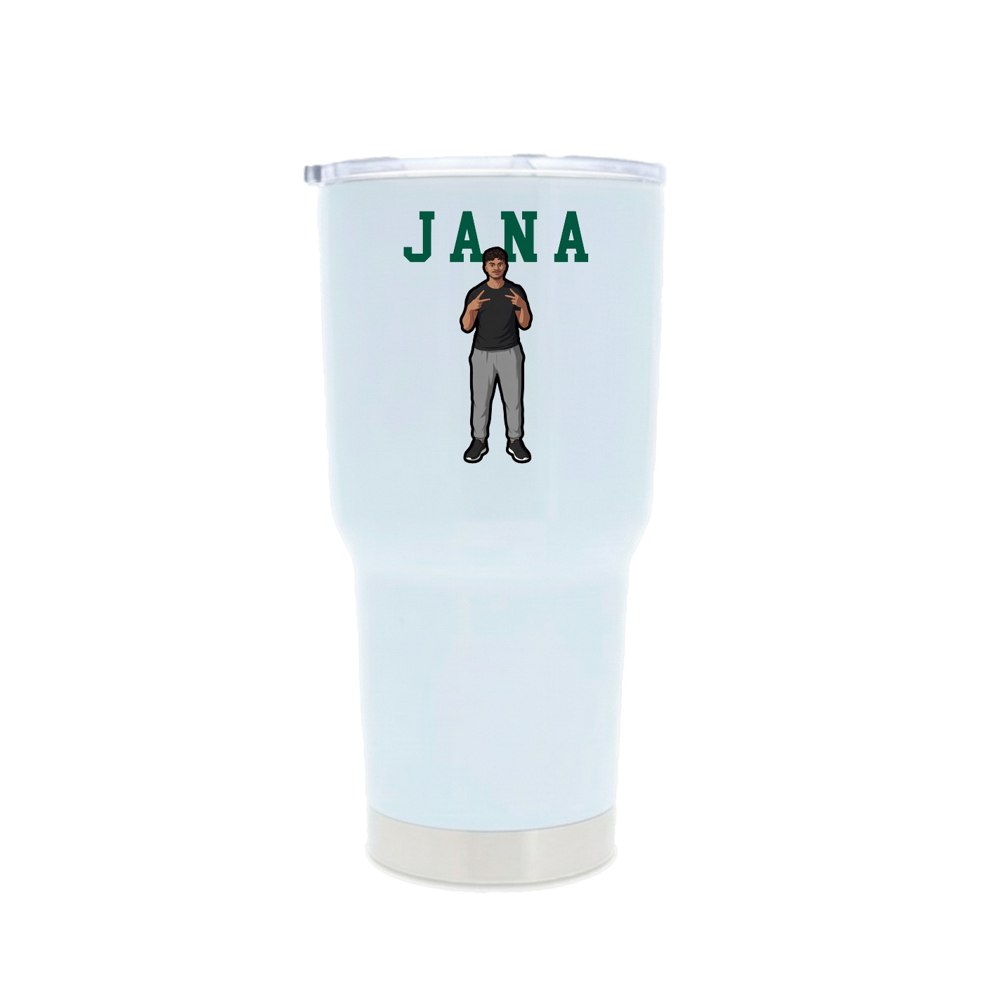 30oz Stainless Steel Tumbler — Shirsey in White