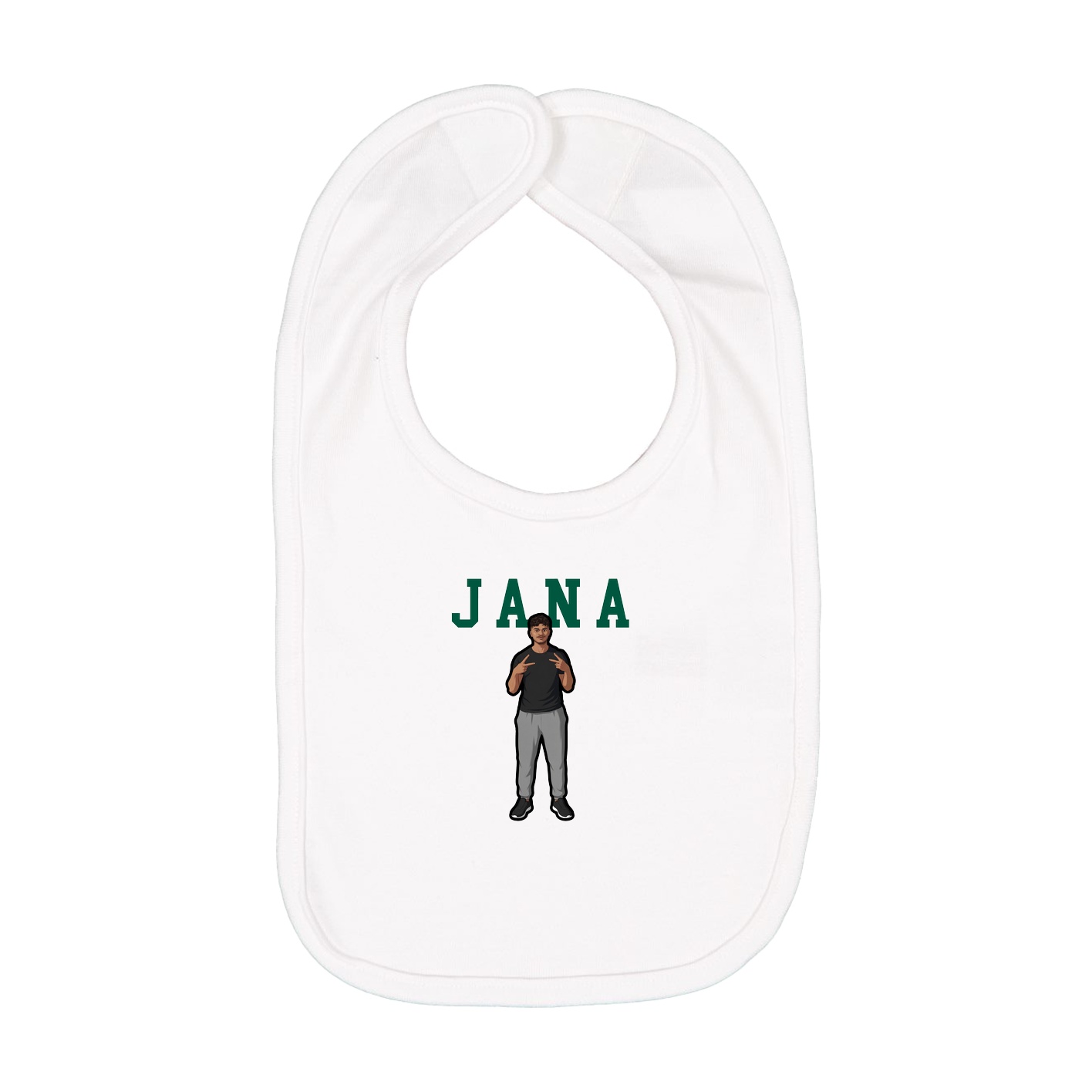 Infant Bib — Shirsey in White