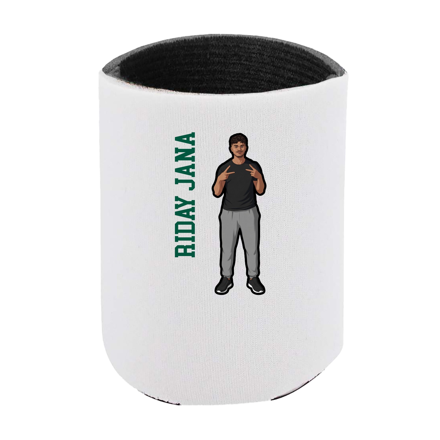 Can Holder — Name Vertical in White