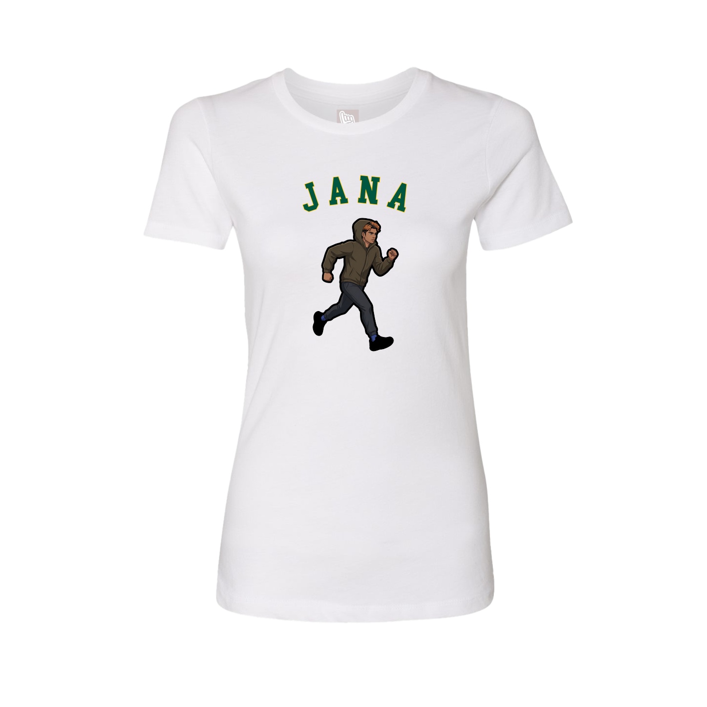 Fitted Women's Tee — Shirsey Arch in White