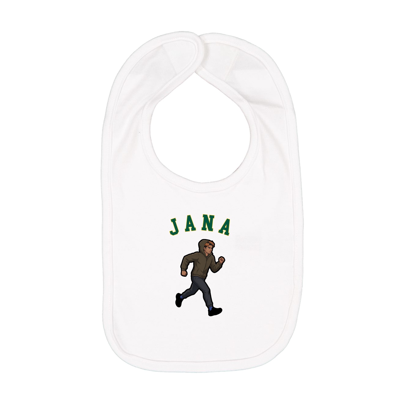 Infant Bib — Shirsey Arch in White