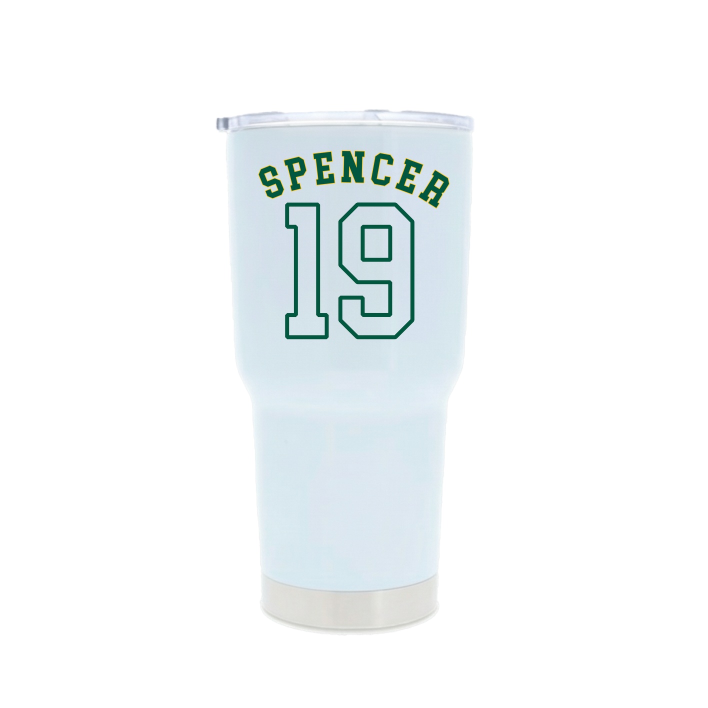 30oz Stainless Steel Tumbler — Shirsey Arch in White