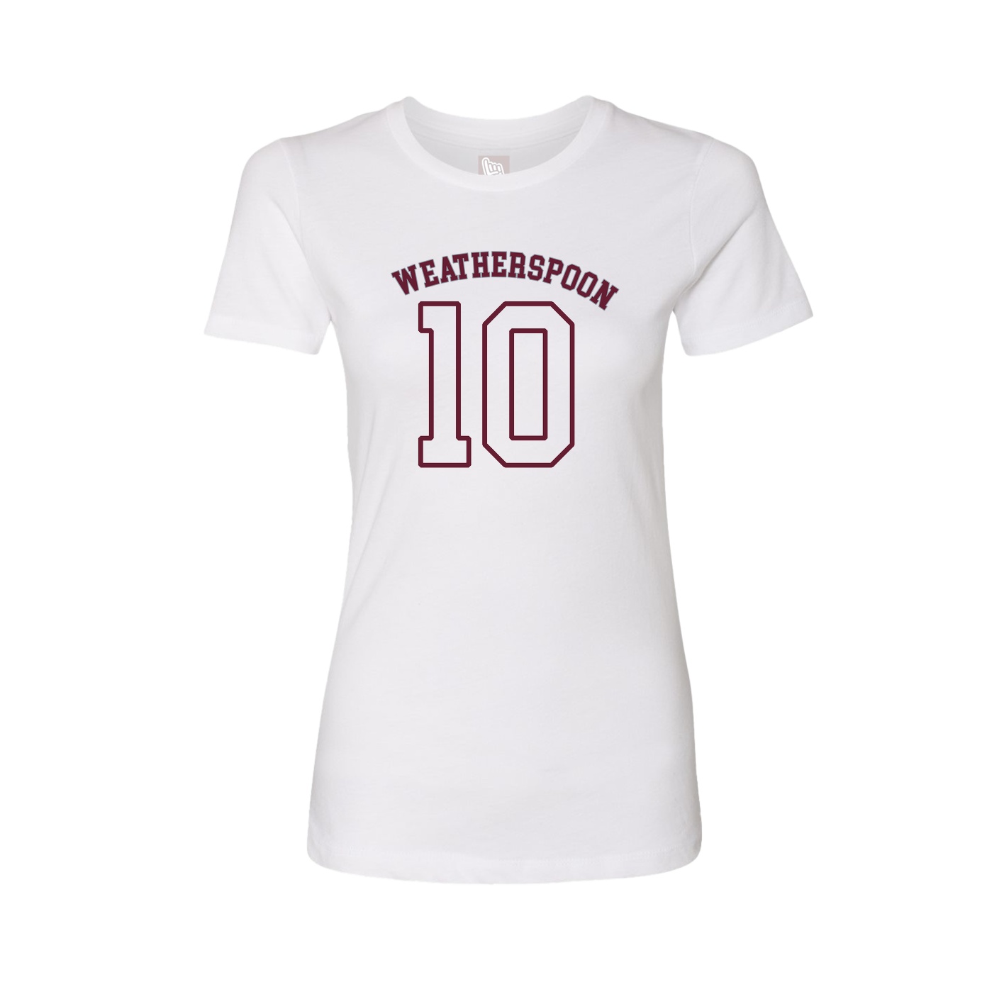 Fitted Women's Tee — Shirsey Arch in White