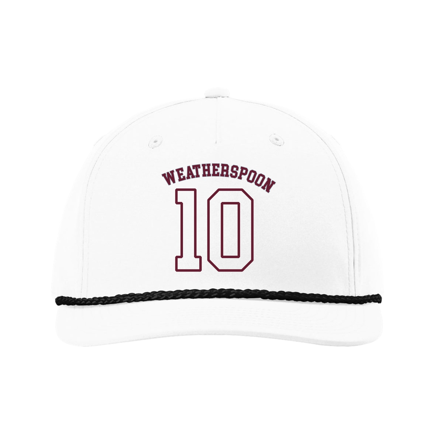 Five-Panel Classic Rope Cap — Shirsey Arch in White