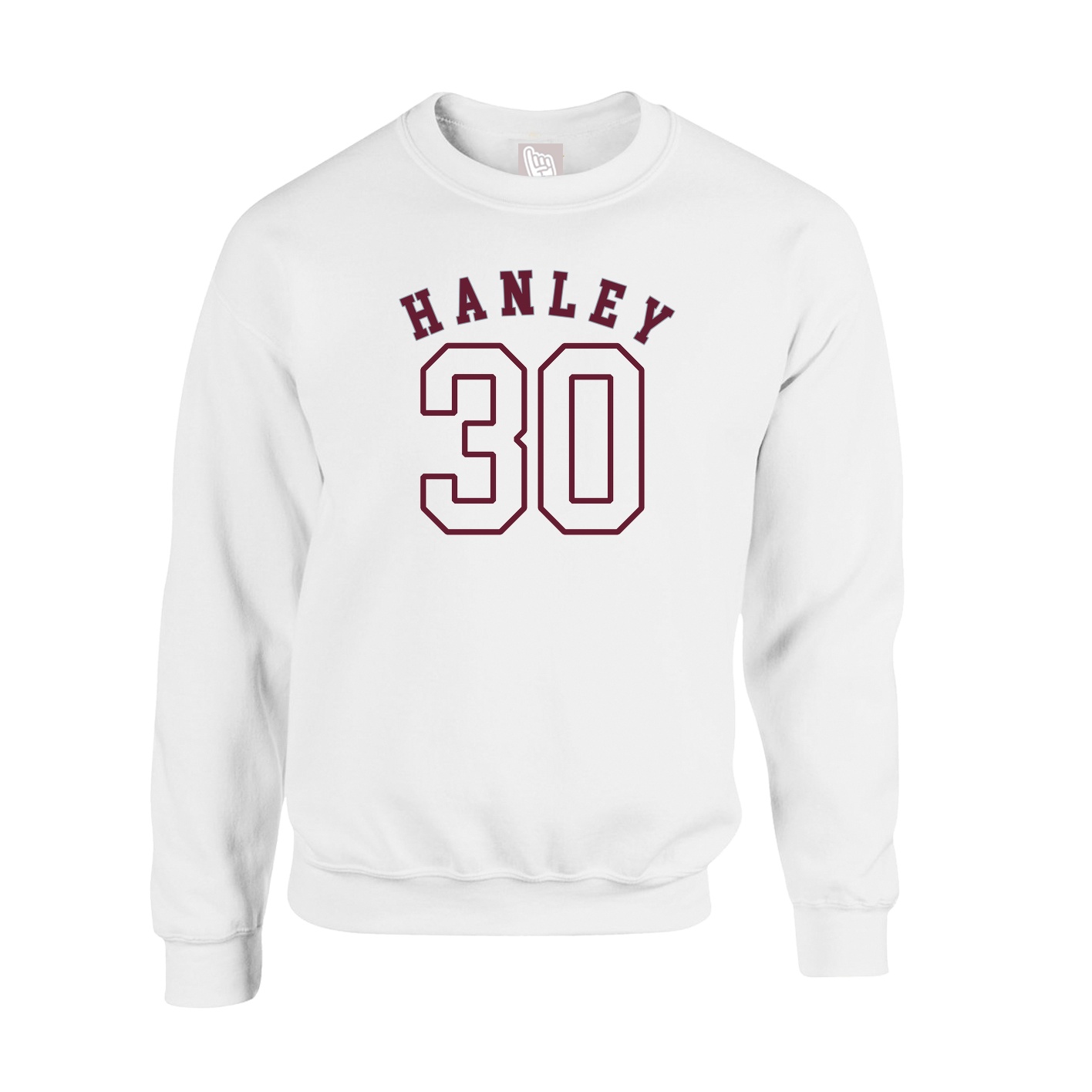 Fleece Crew — Shirsey Arch in White