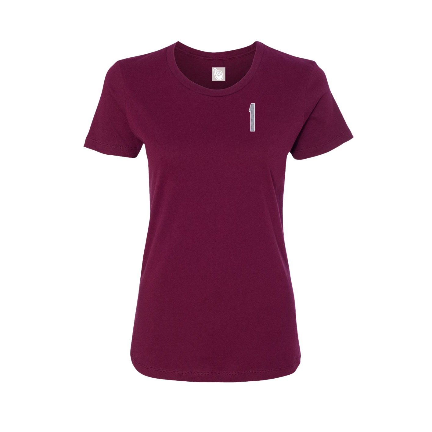 Fitted Women's Tee — Front Shirsy in Maroon