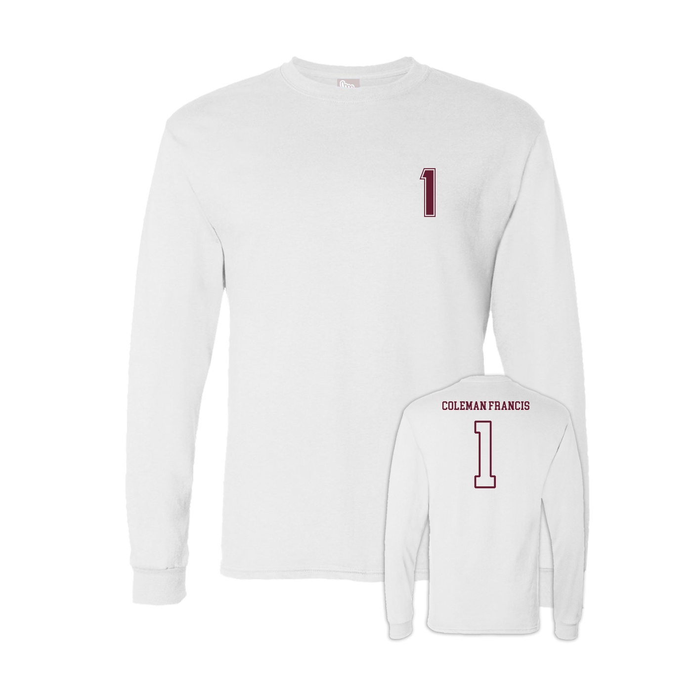 Long Sleeve Tee — Chest Back in White