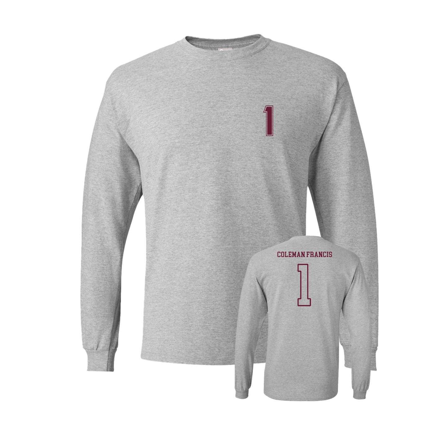 Long Sleeve Tee — Chest Back in Grey
