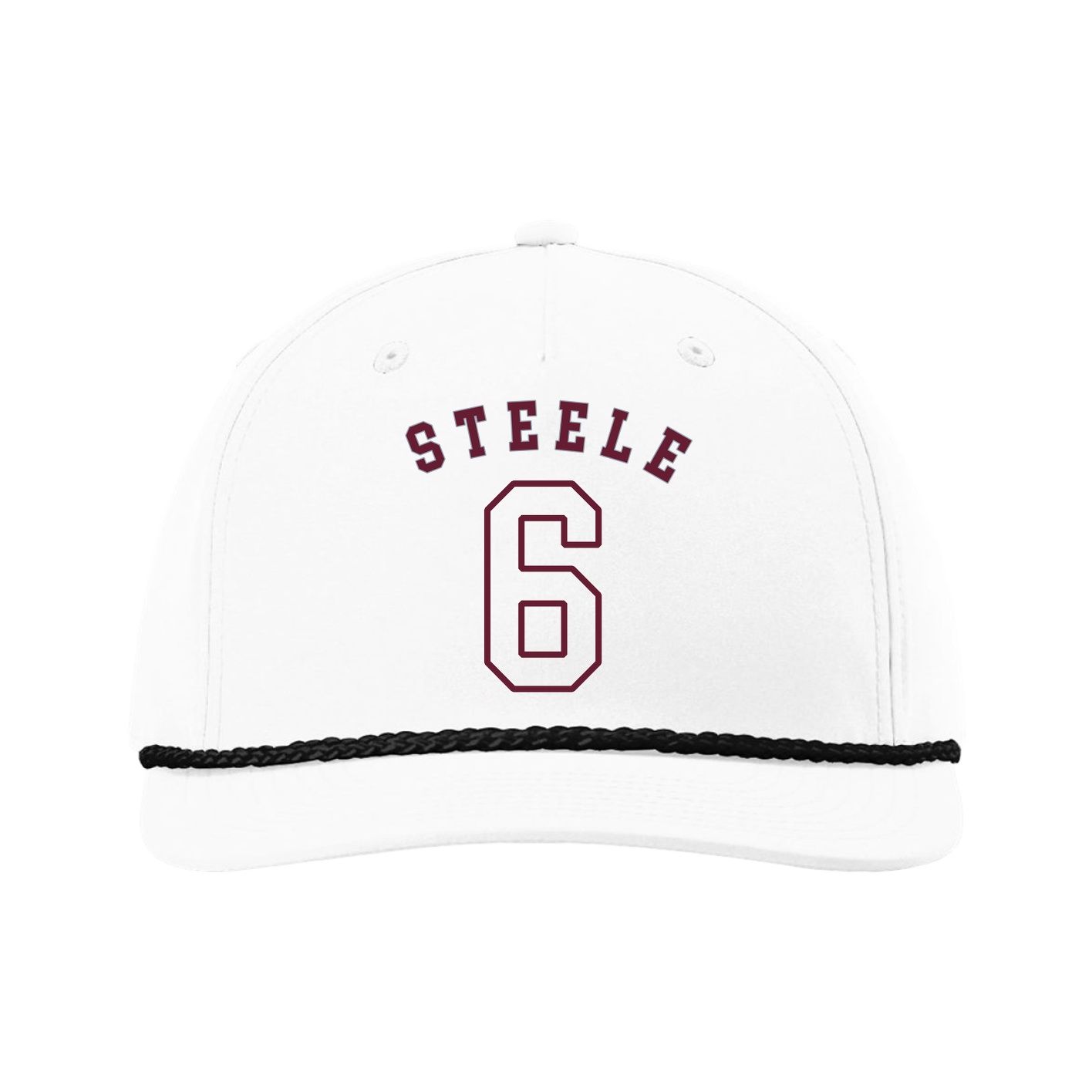 Five-Panel Classic Rope Cap — Shirsey Arch in White