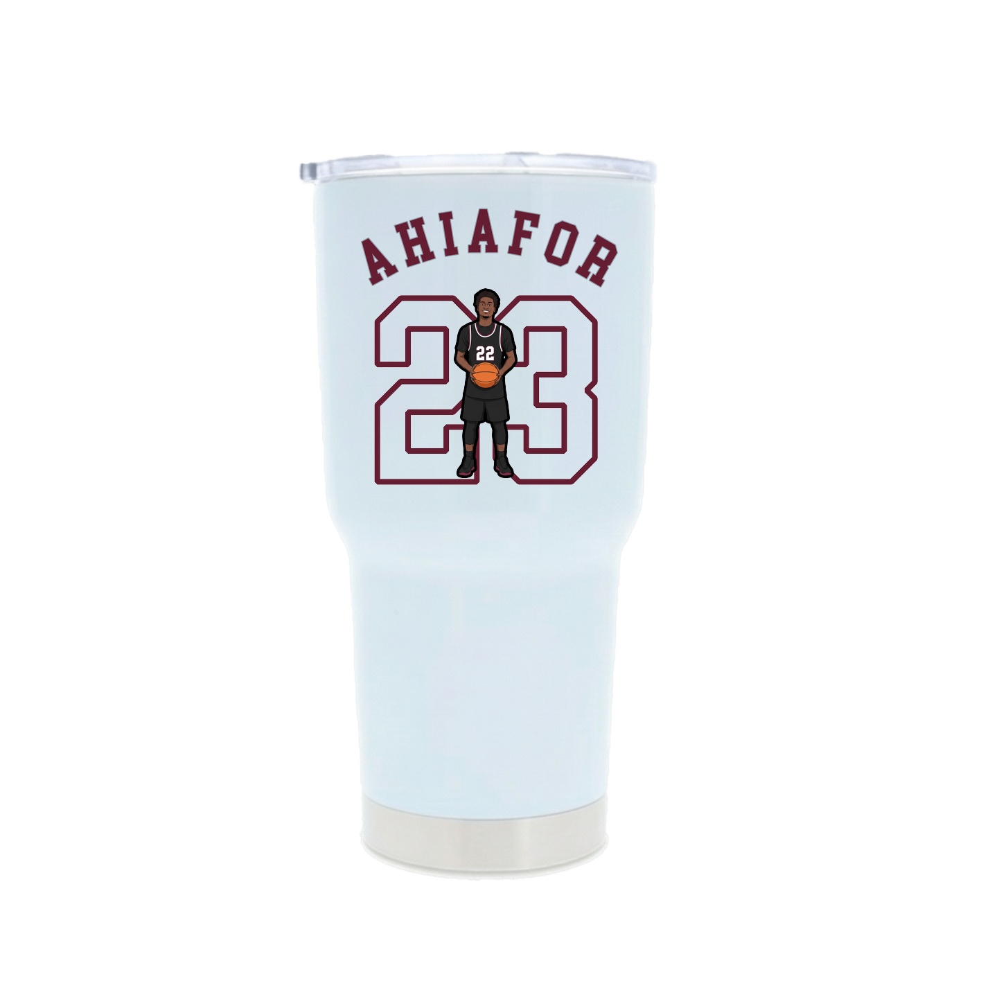 30oz Stainless Steel Tumbler — Shirsey Arch in White