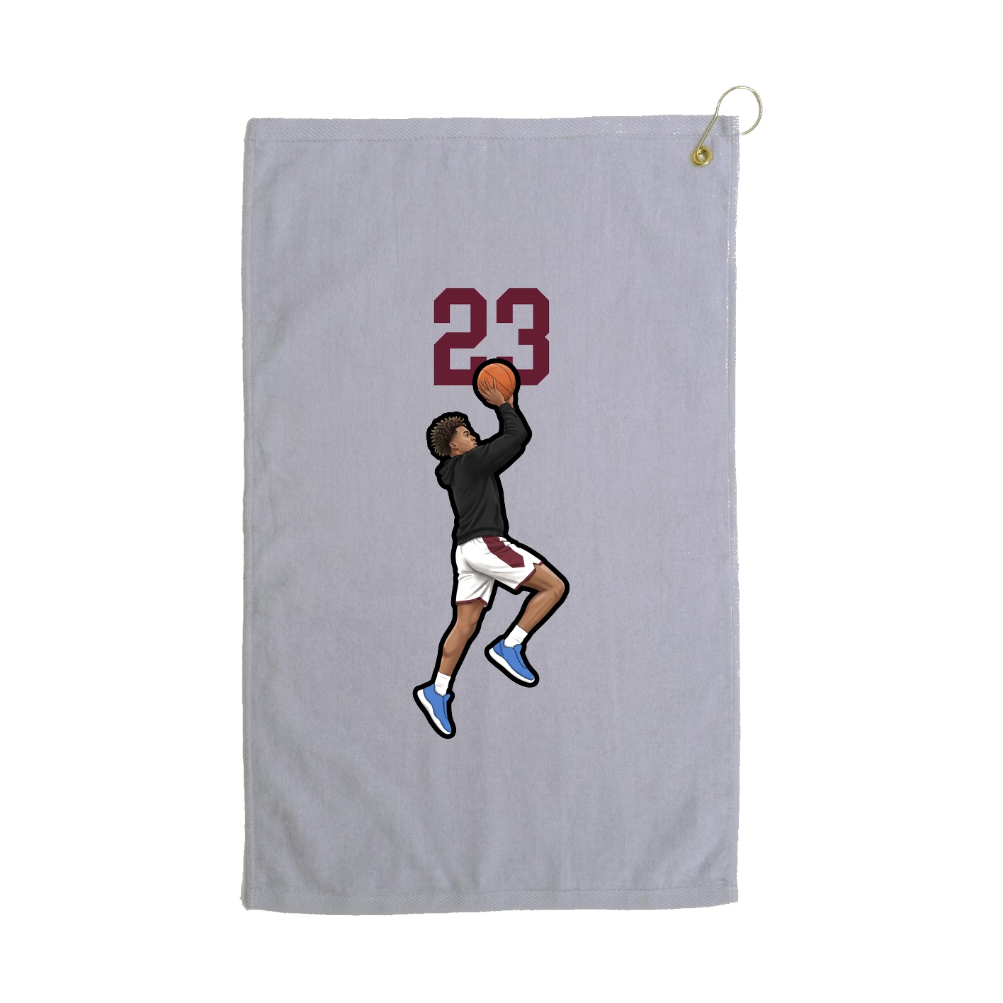 Golf Towel — Number Top in Grey