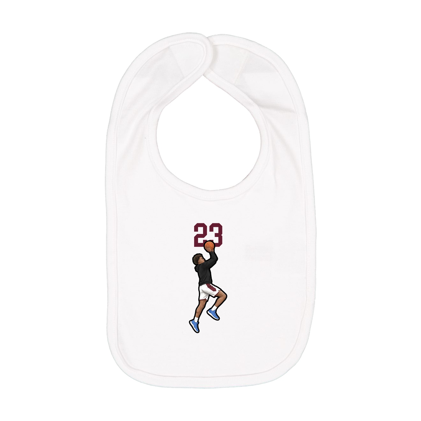 Infant Bib — Number Top in White