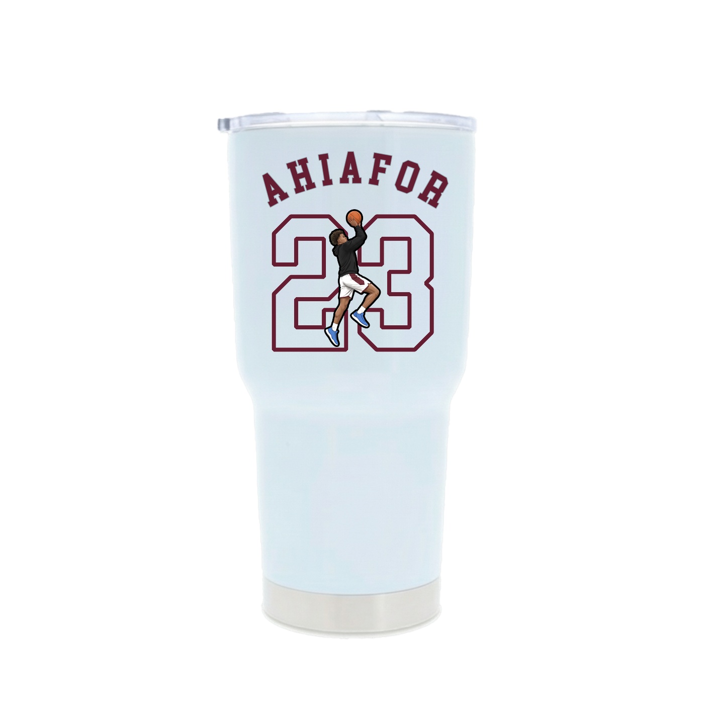 30oz Stainless Steel Tumbler — Shirsey Arch in White