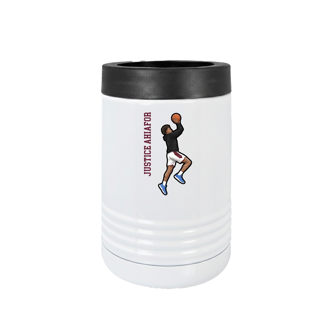 Beverage Holder — Name Vertical in White