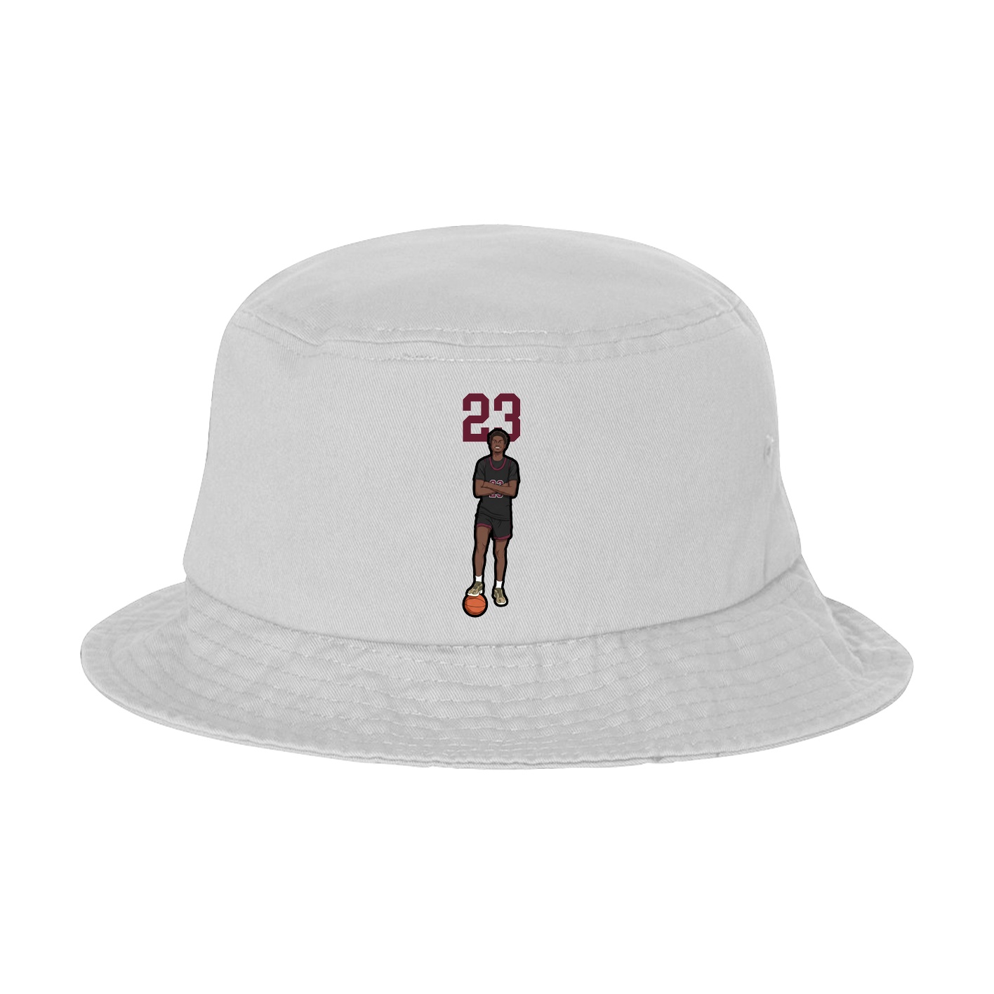 Bucket Cap — Number Top in White